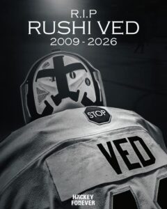 Rushi Ved Burlington Obituary, Death, 16-year-old Ice hockey Goaltender has died